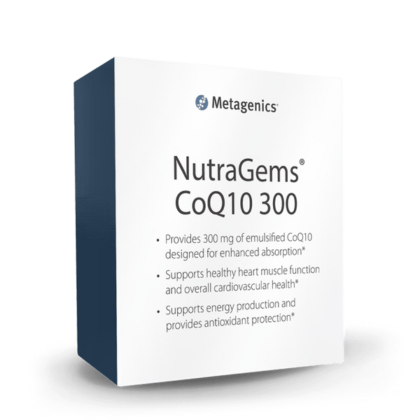 NutraGems CoQ10 300 Supplements METAGENICS 30 Chewable Gels 