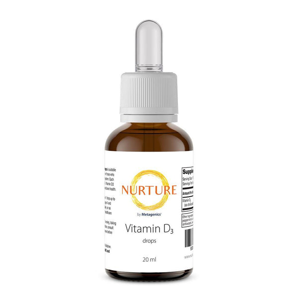Vitamin D3 Drops Supplements NURTURE BY METAGENICS 20ml or 700 drops 